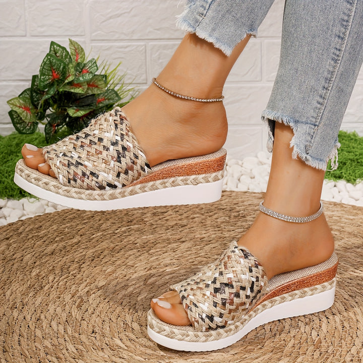 Ulyssa - Woven Straw Sandals