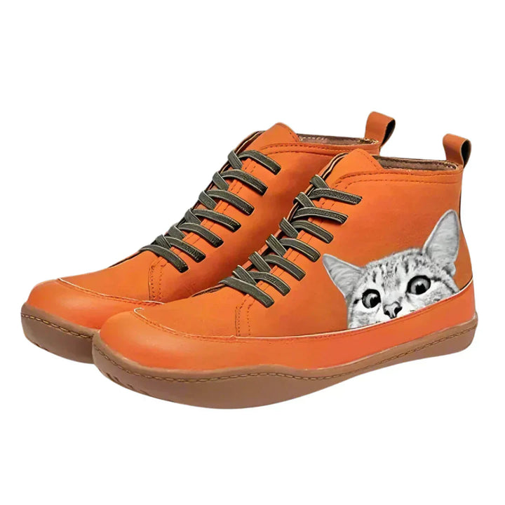 Carol | Leather Ankle Boots for Cat Lovers