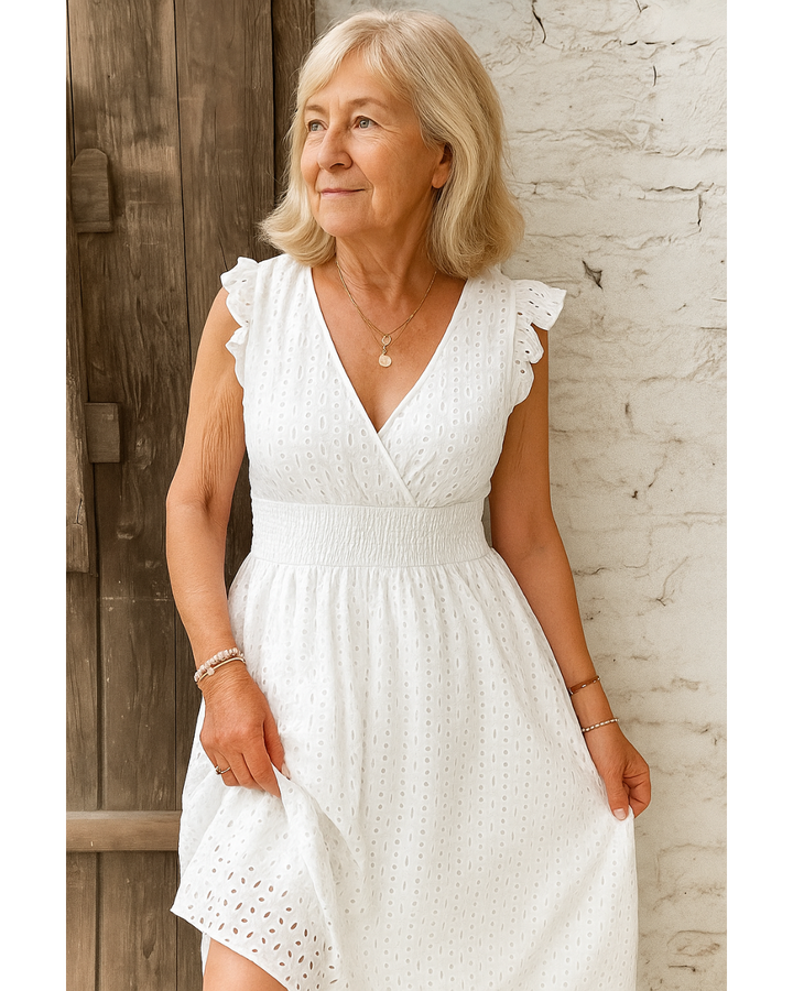 Elegant wrap dress with gathered waist – Light and feminine for spring & summer