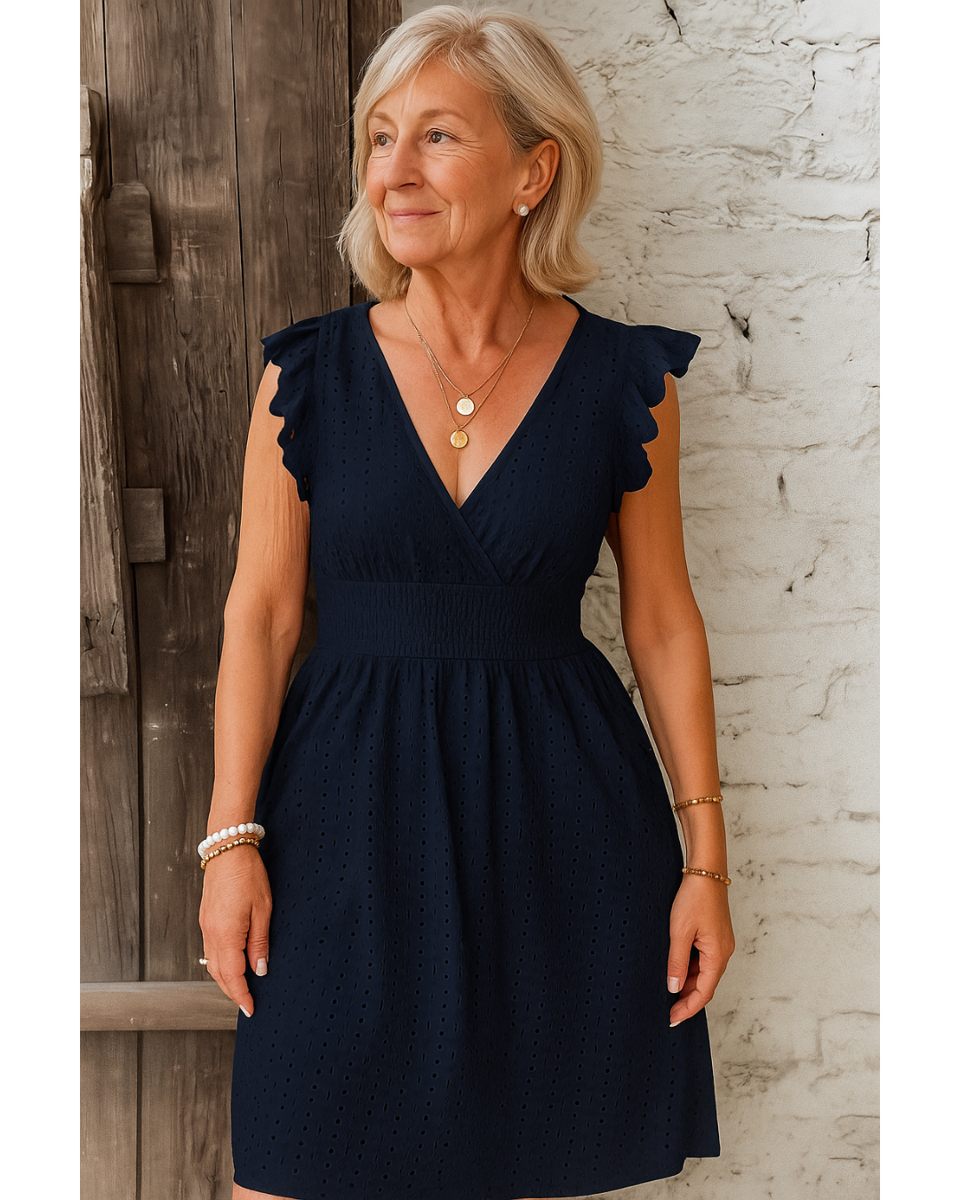 Elegant wrap dress with gathered waist – Light and feminine for spring & summer