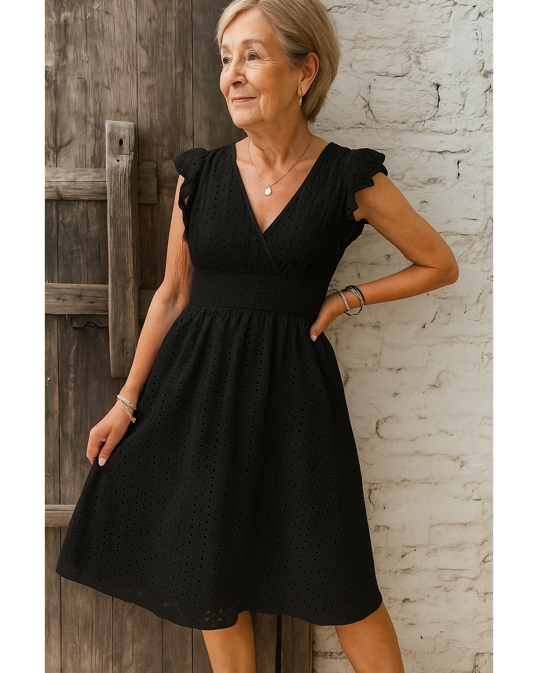 Elegant wrap dress with gathered waist – Light and feminine for spring & summer