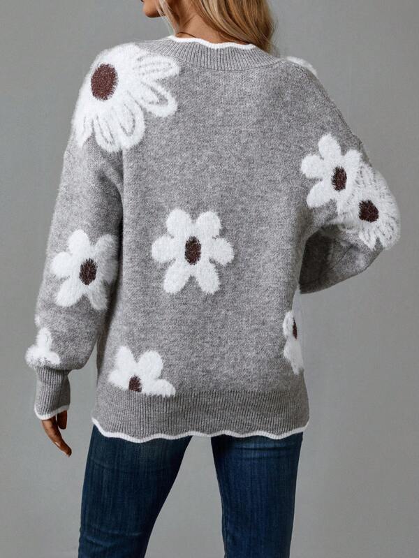 Janice | Soft Floral Knit Sweater