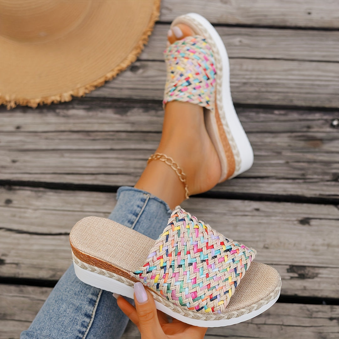 Ulyssa - Woven Straw Sandals