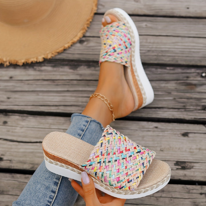 Ulyssa - Woven Straw Sandals