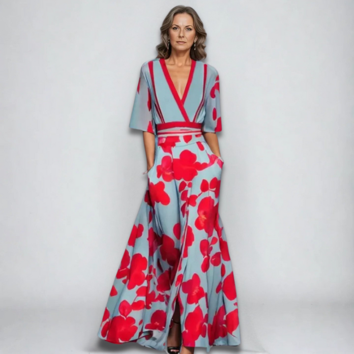 Coastal Blossom - Floral Wrap Dress