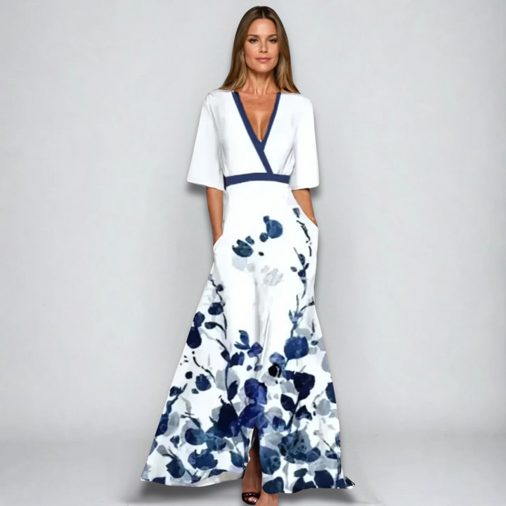 Coastal Blossom - Floral Wrap Dress