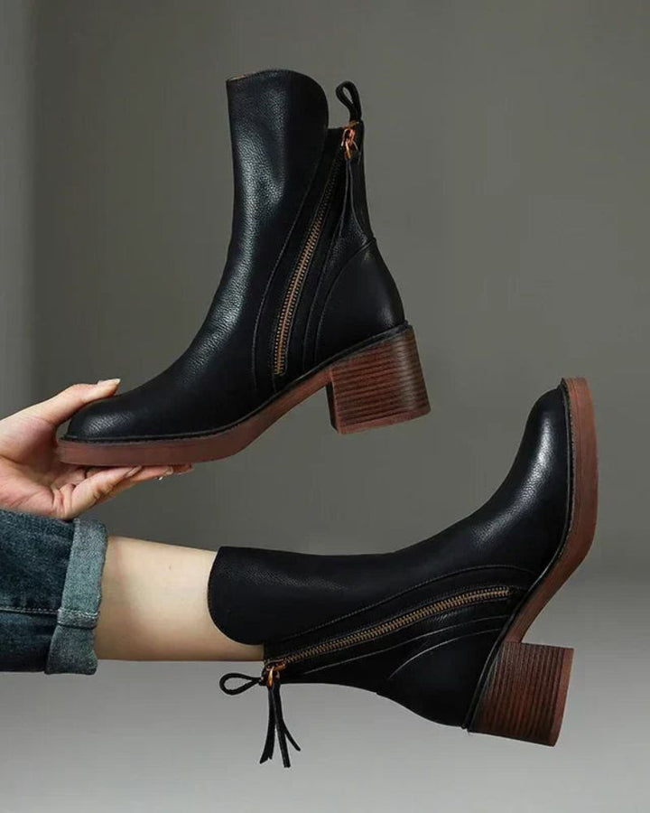 Elina – Leather Ankle Boots