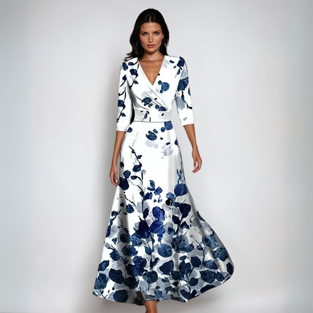 Vivienne - Luxe Floral Midi Dress