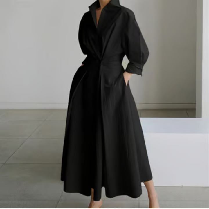 Eleanor - Lapel Wrap Maxi Dress
