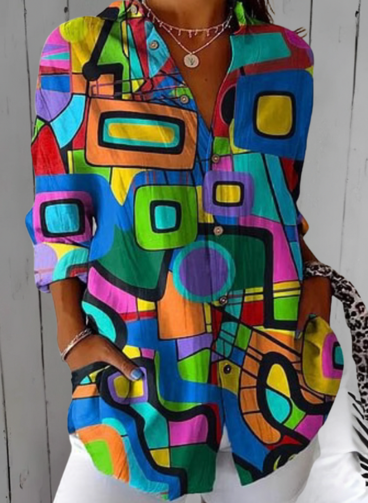 The Mondrian | Vivid Gallery Button Up Shirt