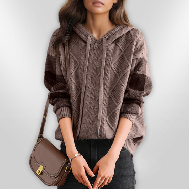 LEONIE | Jacquard Hooded Sweater