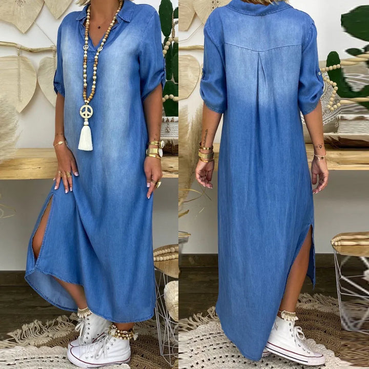 LEA™ | Long Denim Style Dress