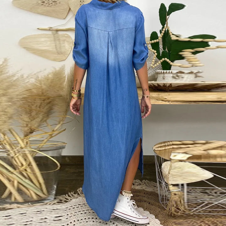 LEA™ | Long Denim Style Dress
