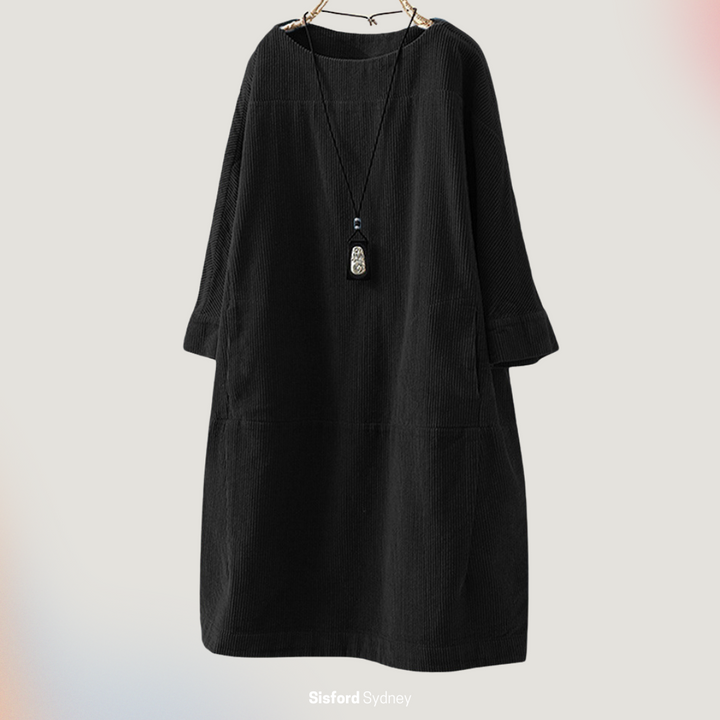 Maya Relaxed Corduroy Midi Dress