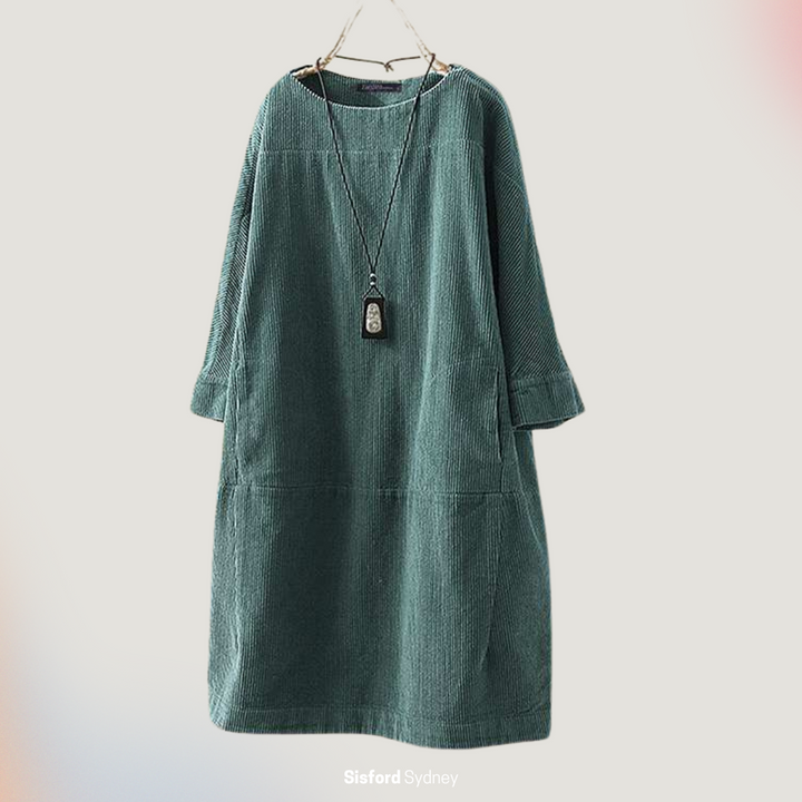 Maya Relaxed Corduroy Midi Dress