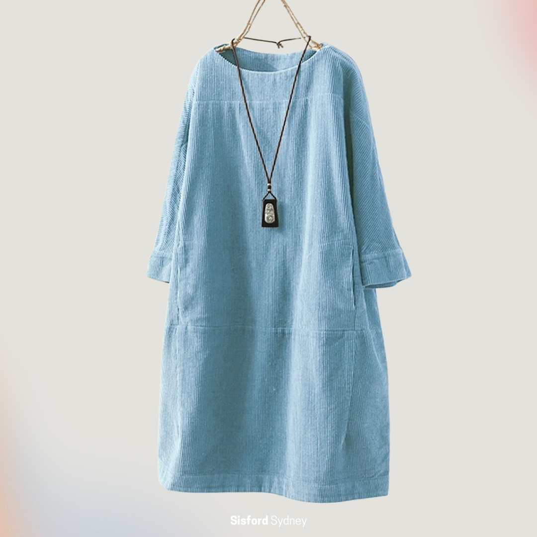 Maya Relaxed Corduroy Midi Dress
