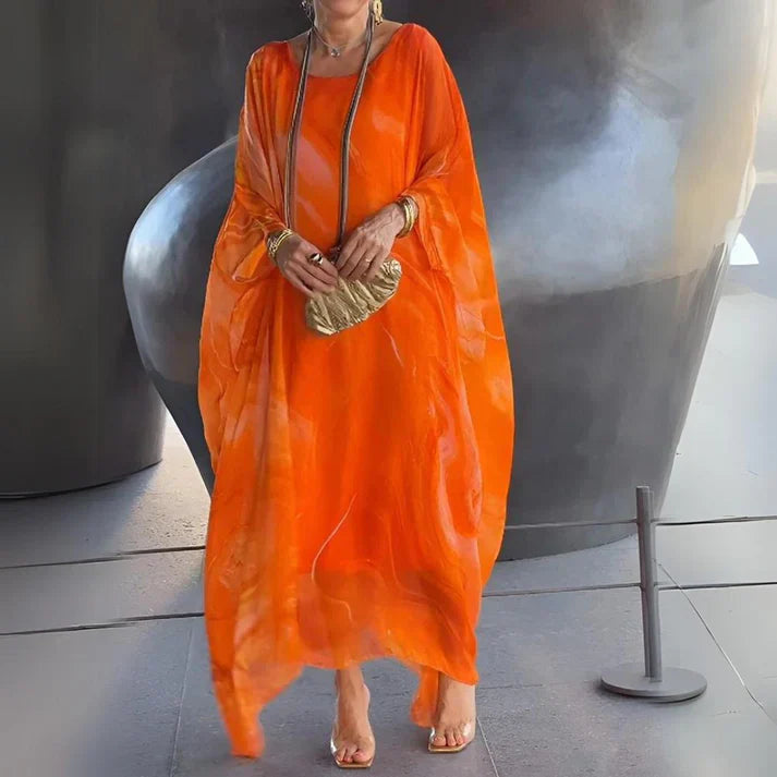 Arabella Rose™ Elegant Silk Chiffon Dress