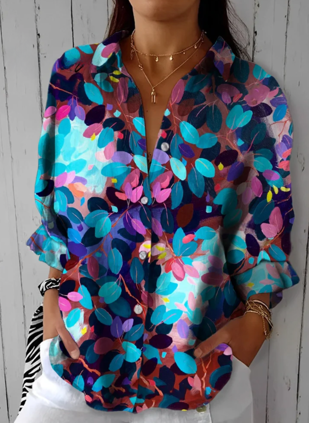 Flora Bliss Button-Up Shirt