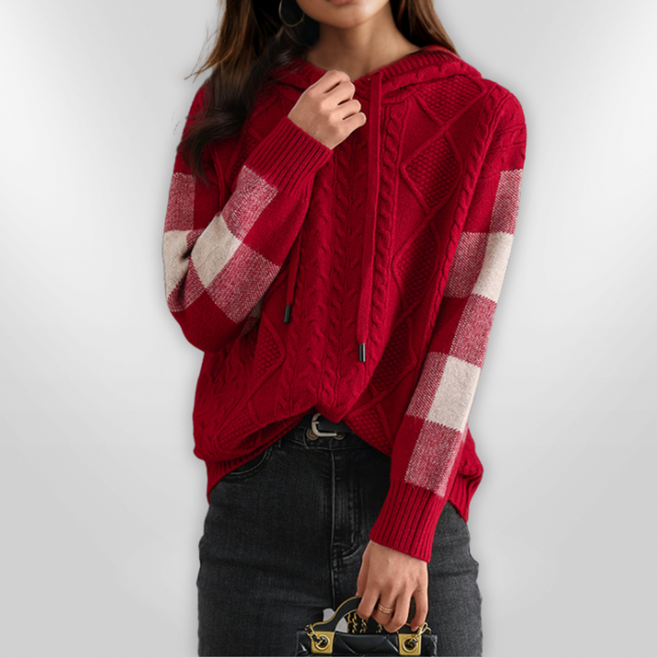 LEONIE | Jacquard Hooded Sweater