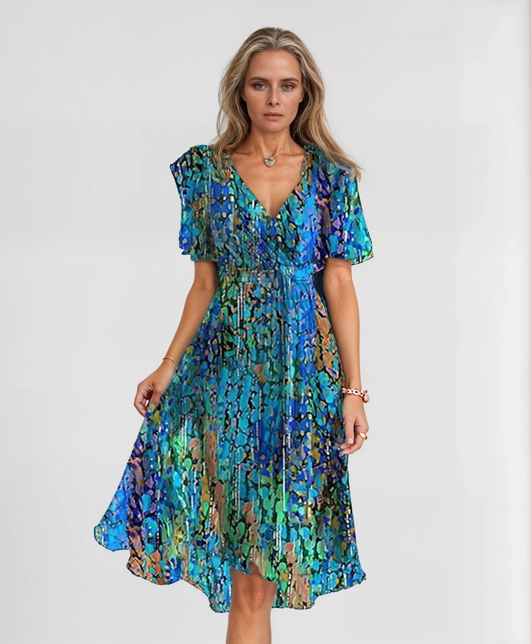 Elisa - Elegant Vintage Short Sleeve Dress