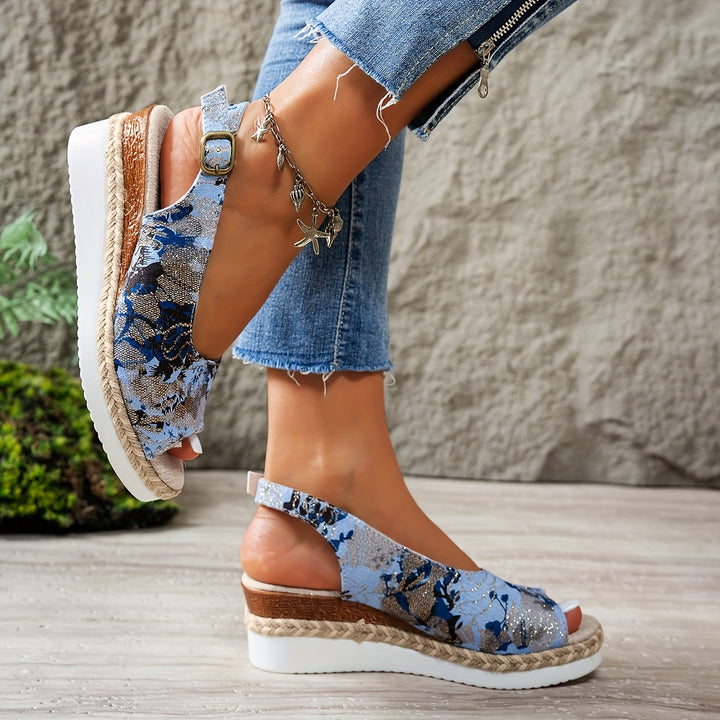 Kaia – Floral Platform Sandals