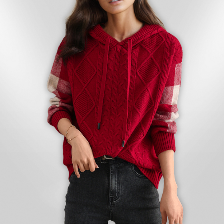 LEONIE | Jacquard Hooded Sweater