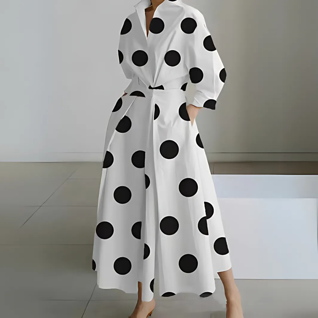 Eleanor - Lapel Wrap Maxi Dress