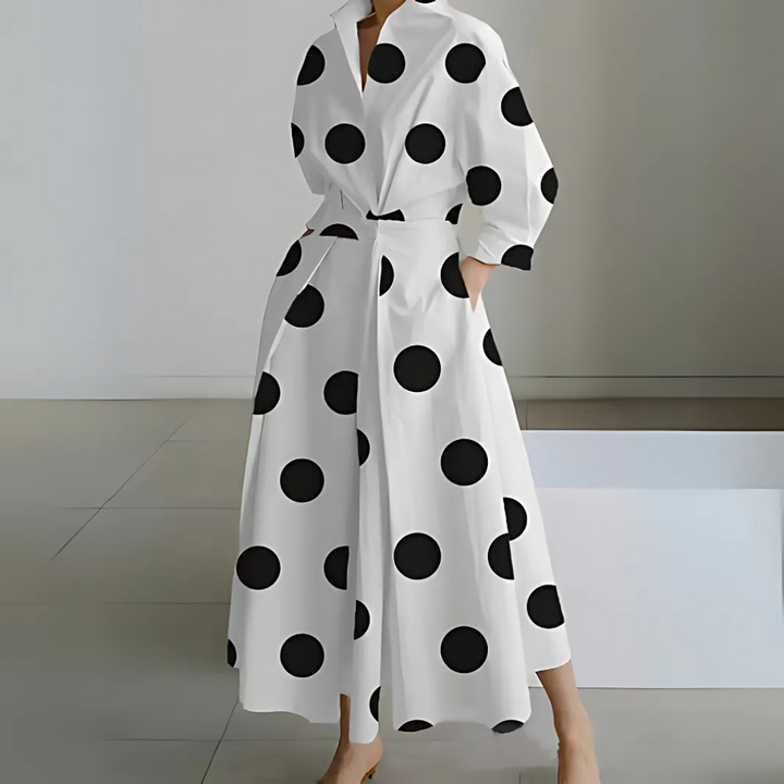 Eleanor - Lapel Wrap Maxi Dress