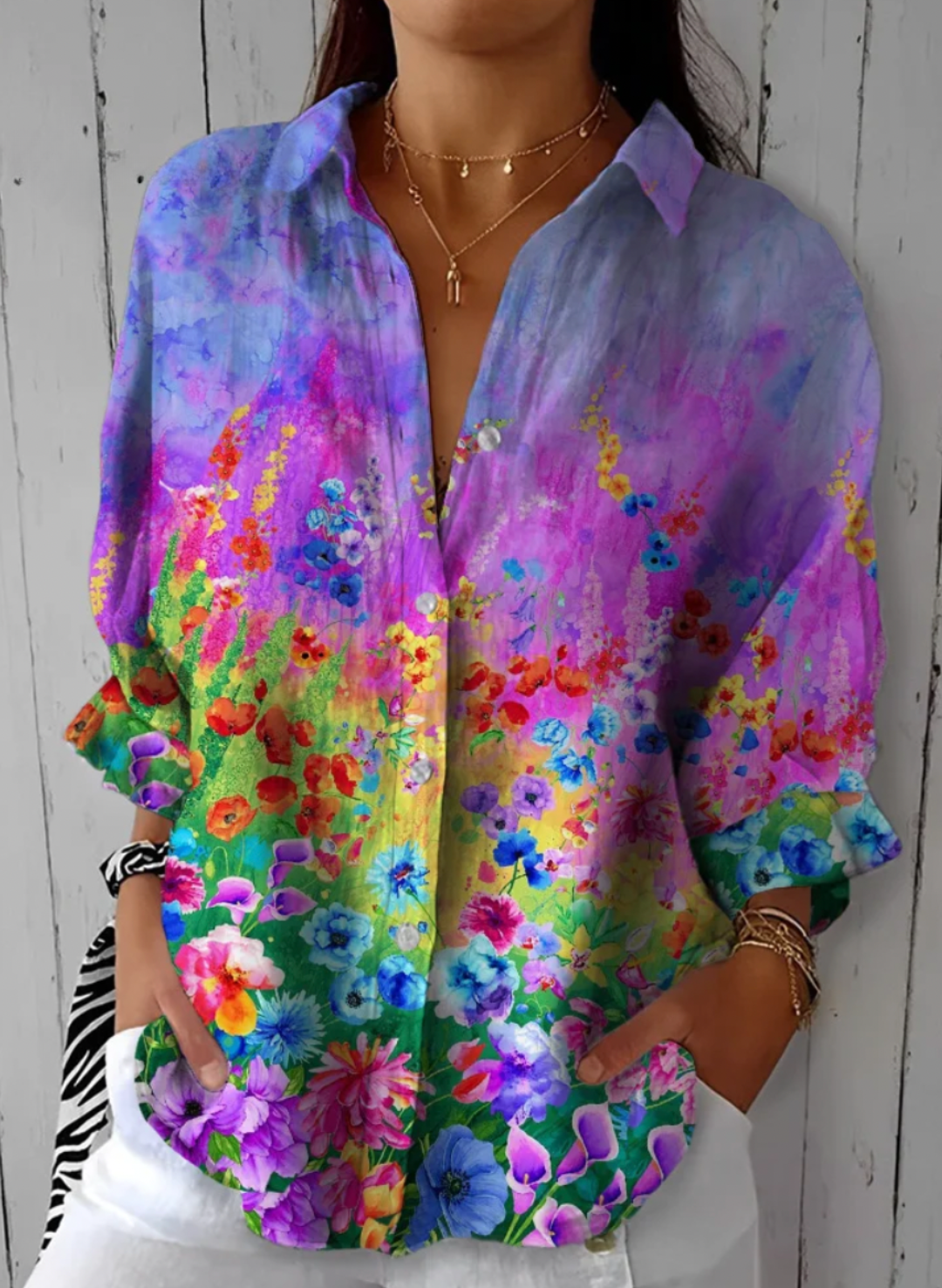 Flora Bliss Button-Up Shirt