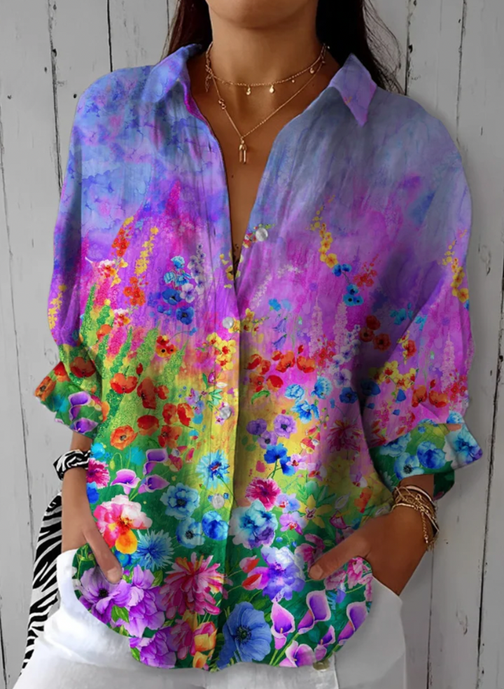 Flora Bliss Button-Up Shirt