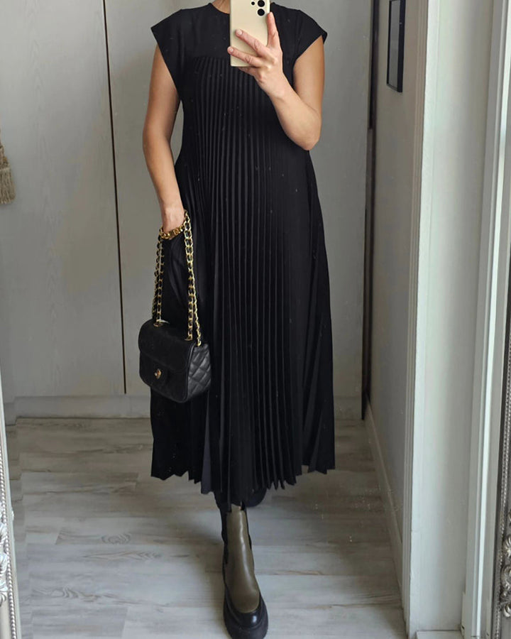Elysian Elegance - Pleated Maxi Dress