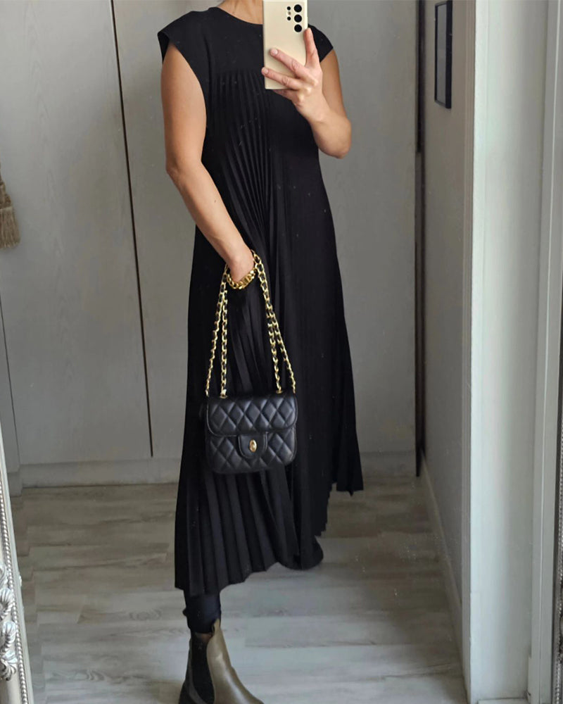 Elysian Elegance - Pleated Maxi Dress