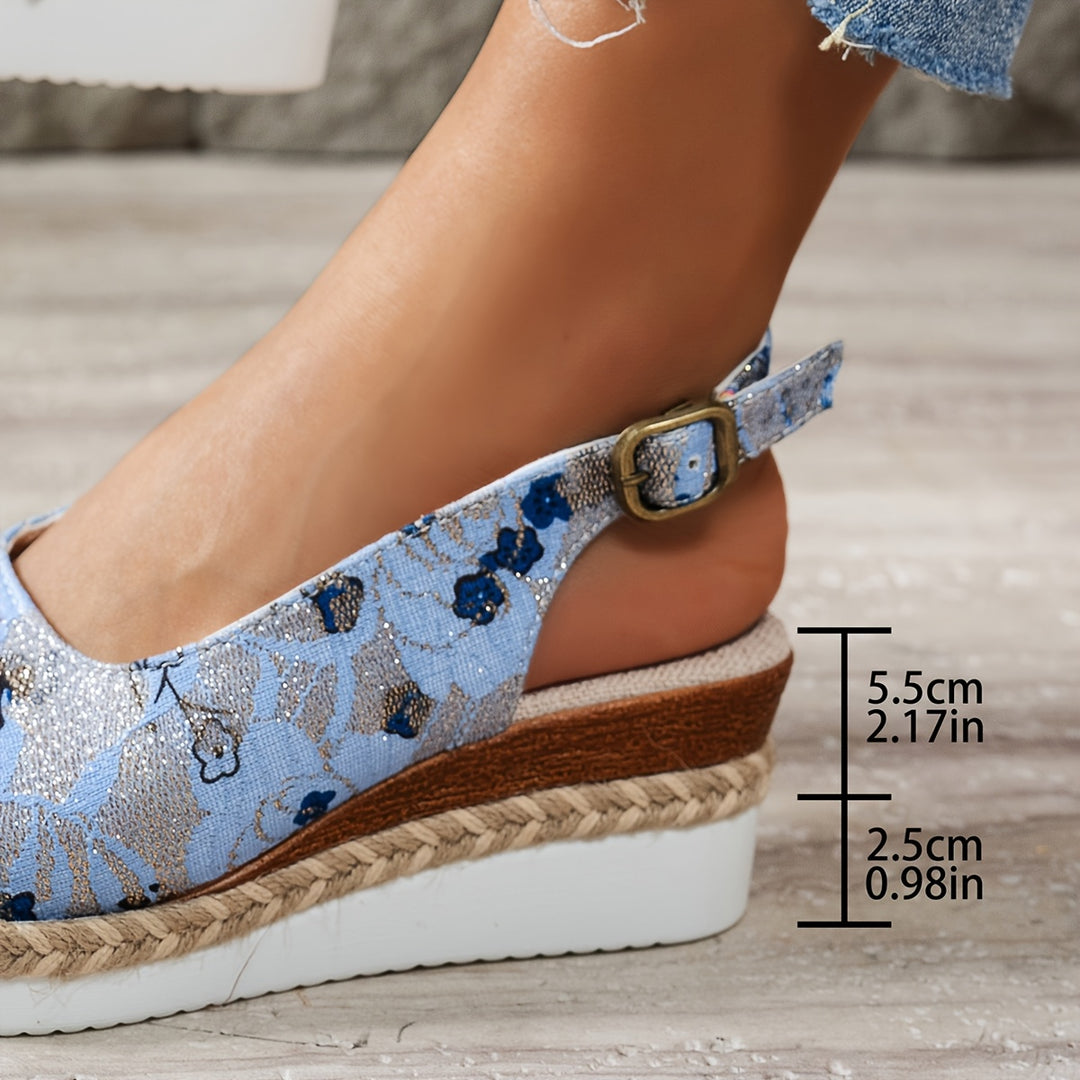 Kaia – Floral Platform Sandals