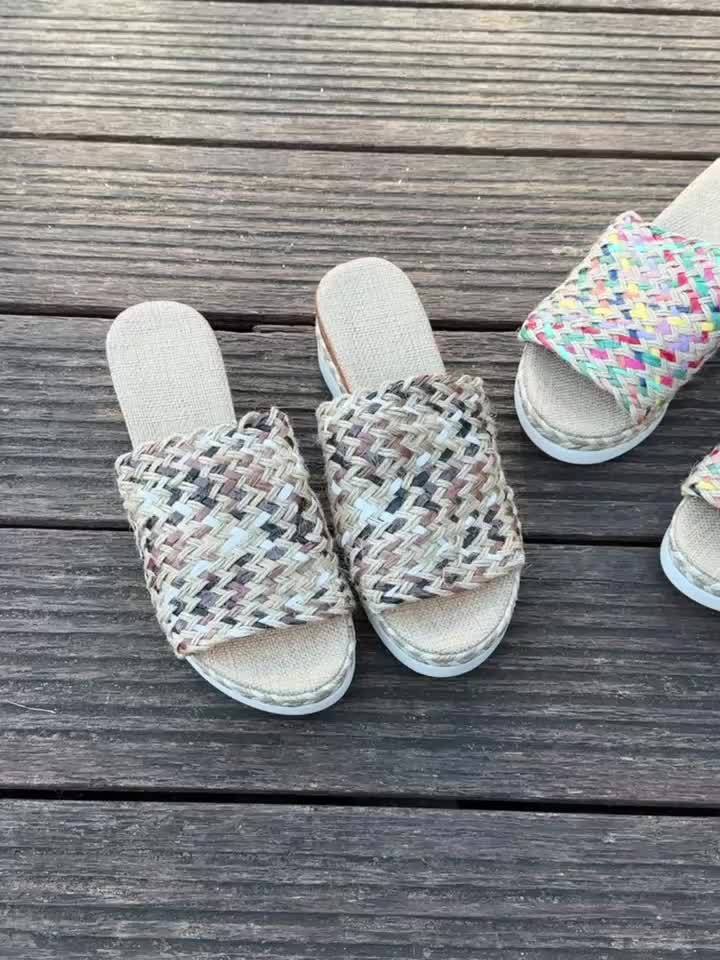 Ulyssa - Woven Straw Sandals
