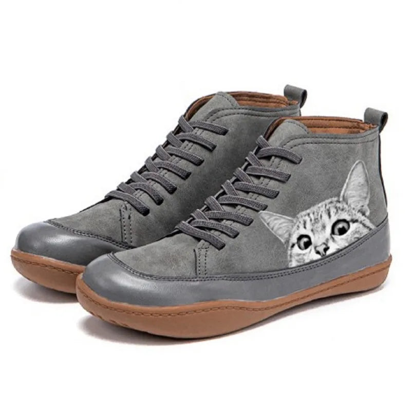 Carol | Leather Ankle Boots for Cat Lovers