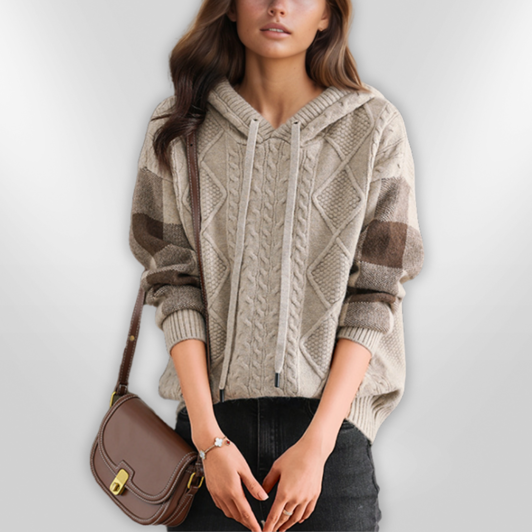 LEONIE | Jacquard Hooded Sweater