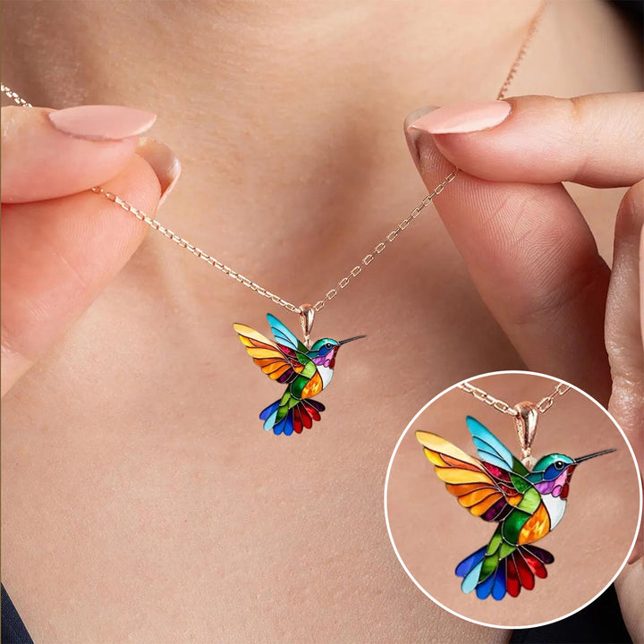 Diane | Colorful Hummingbird Necklace