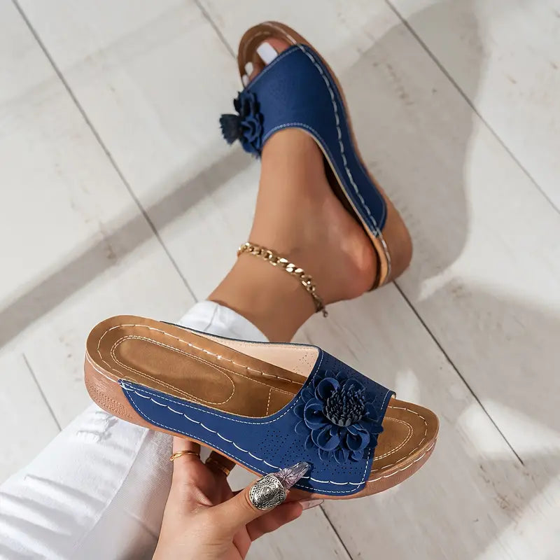 SONIA™ WOMEN'S FLORAL OPEN TOE SLIDES