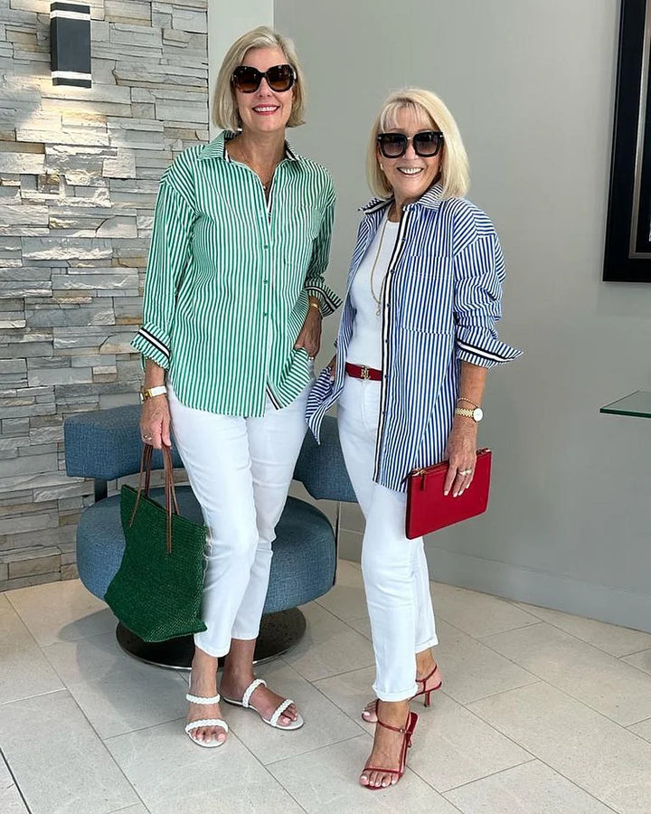 Ula | Women's Striped Button-Up Shirt