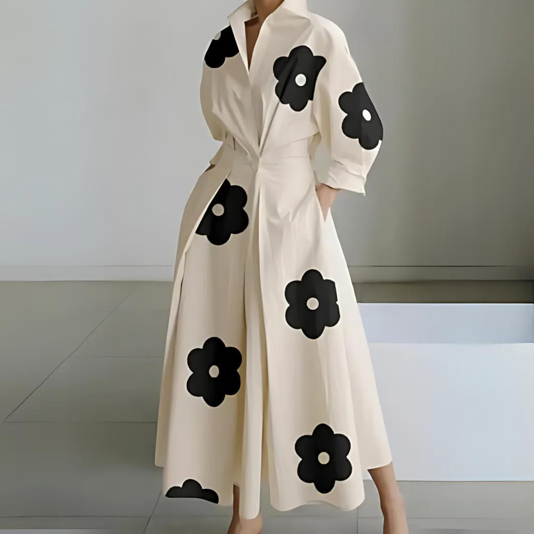 Eleanor - Lapel Wrap Maxi Dress