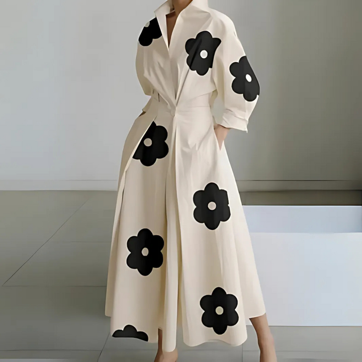 Eleanor - Lapel Wrap Maxi Dress