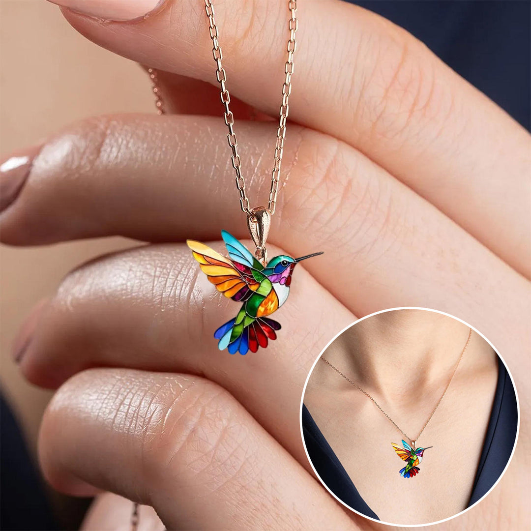 Diane | Colorful Hummingbird Necklace