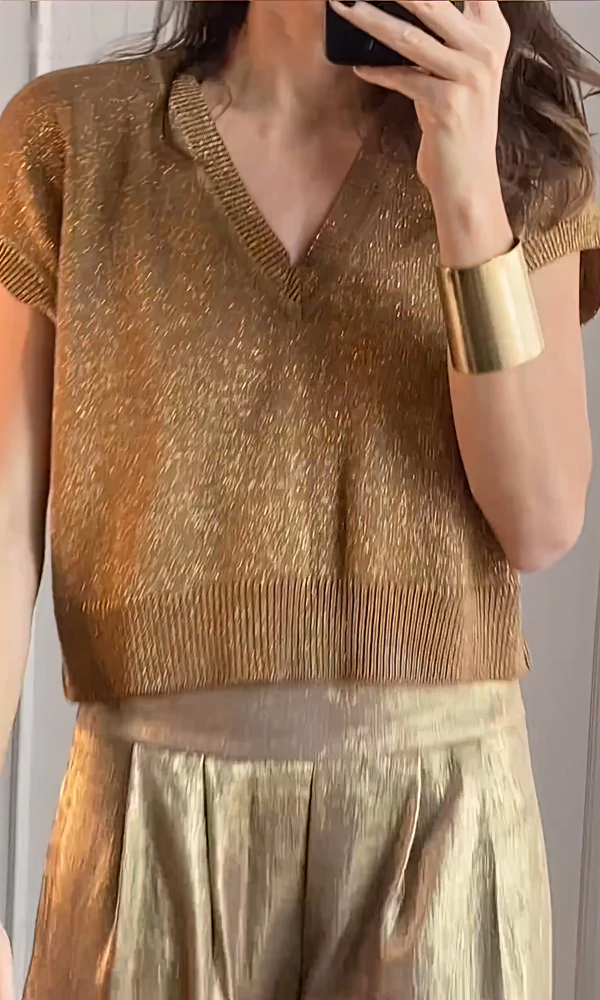 Romy™ | Golden Pants + FREE GOLDEN TOP