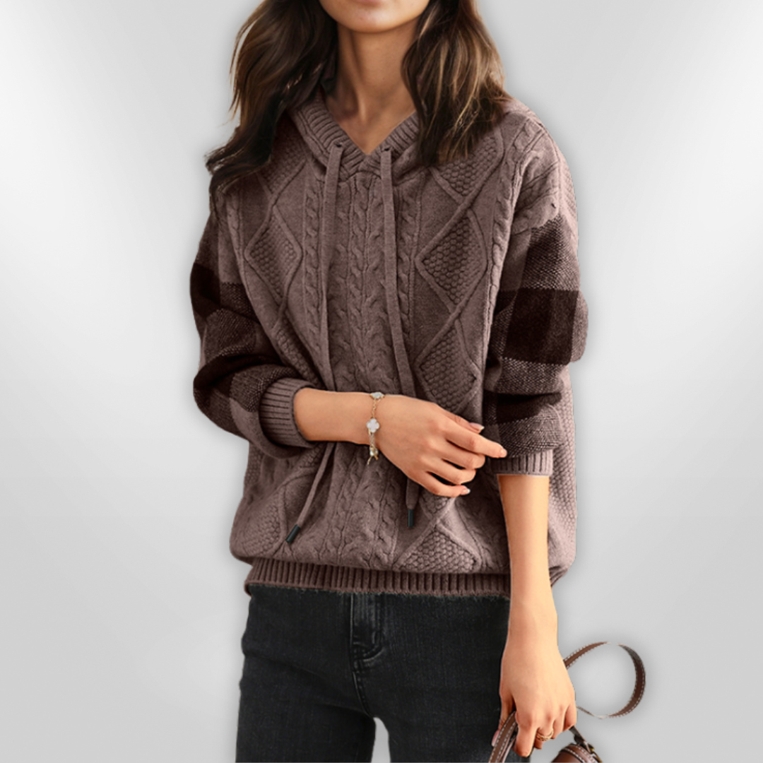 LEONIE | Jacquard Hooded Sweater