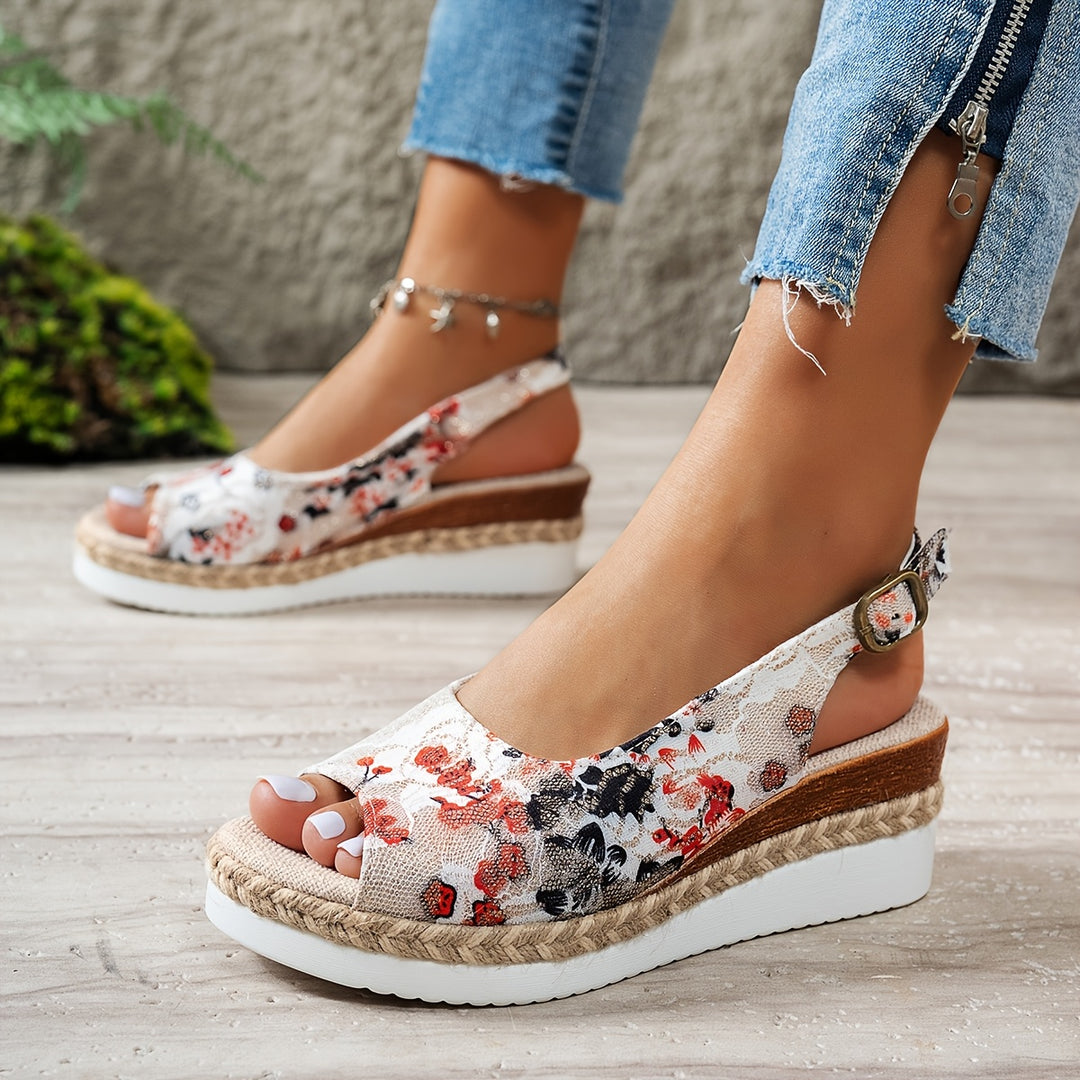 Kaia – Floral Platform Sandals