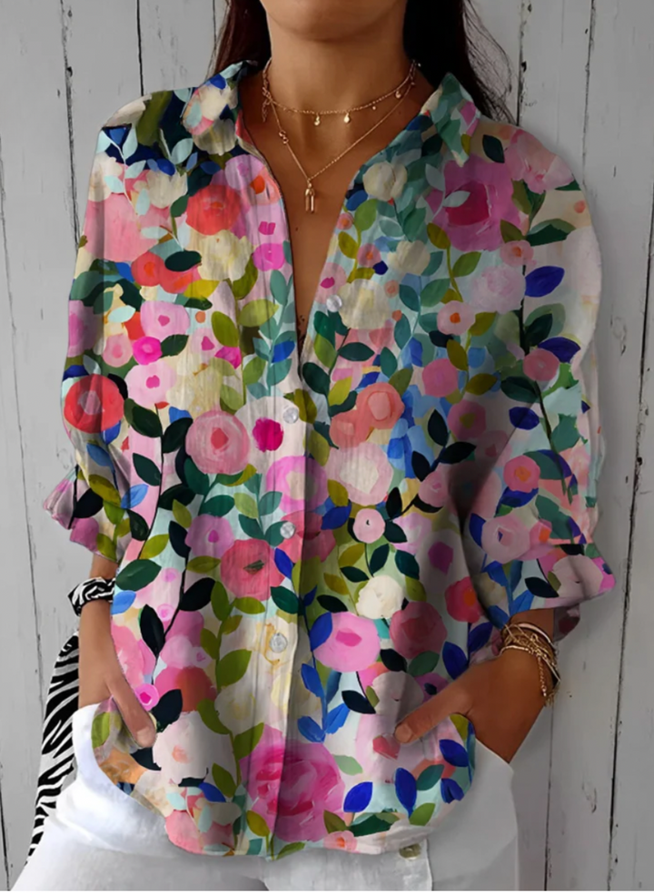 Flora Bliss Button-Up Shirt