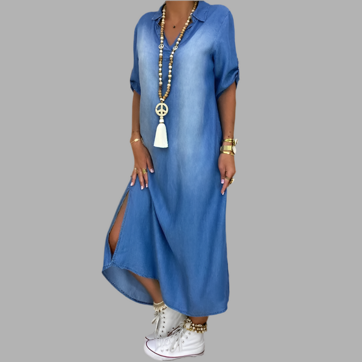 LEA™ | Long Denim Style Dress