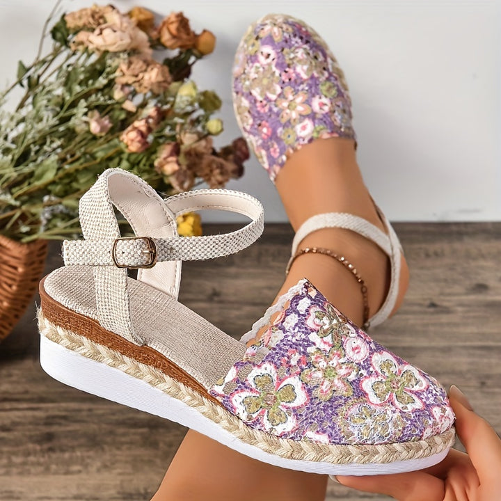 Cleo – Floral Wedges