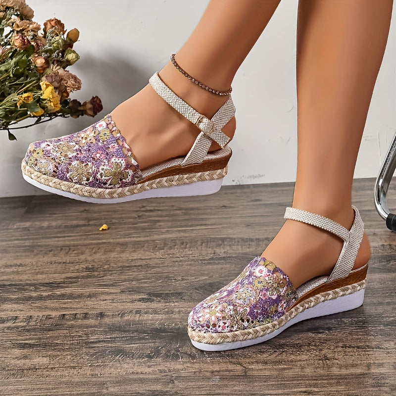Cleo – Floral Wedges