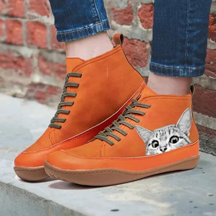 Carol | Leather Ankle Boots for Cat Lovers